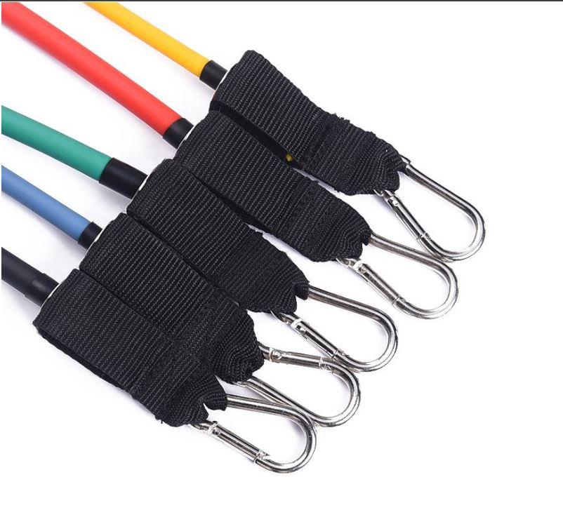 11Pcs Latex Resistance Bands Set Pull Rope Fitness Exercise Training Yoga Gym