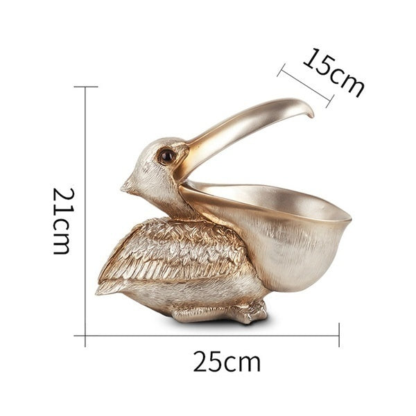 Resin Pelican Ornament Key Holder Jewellery Storage Decor