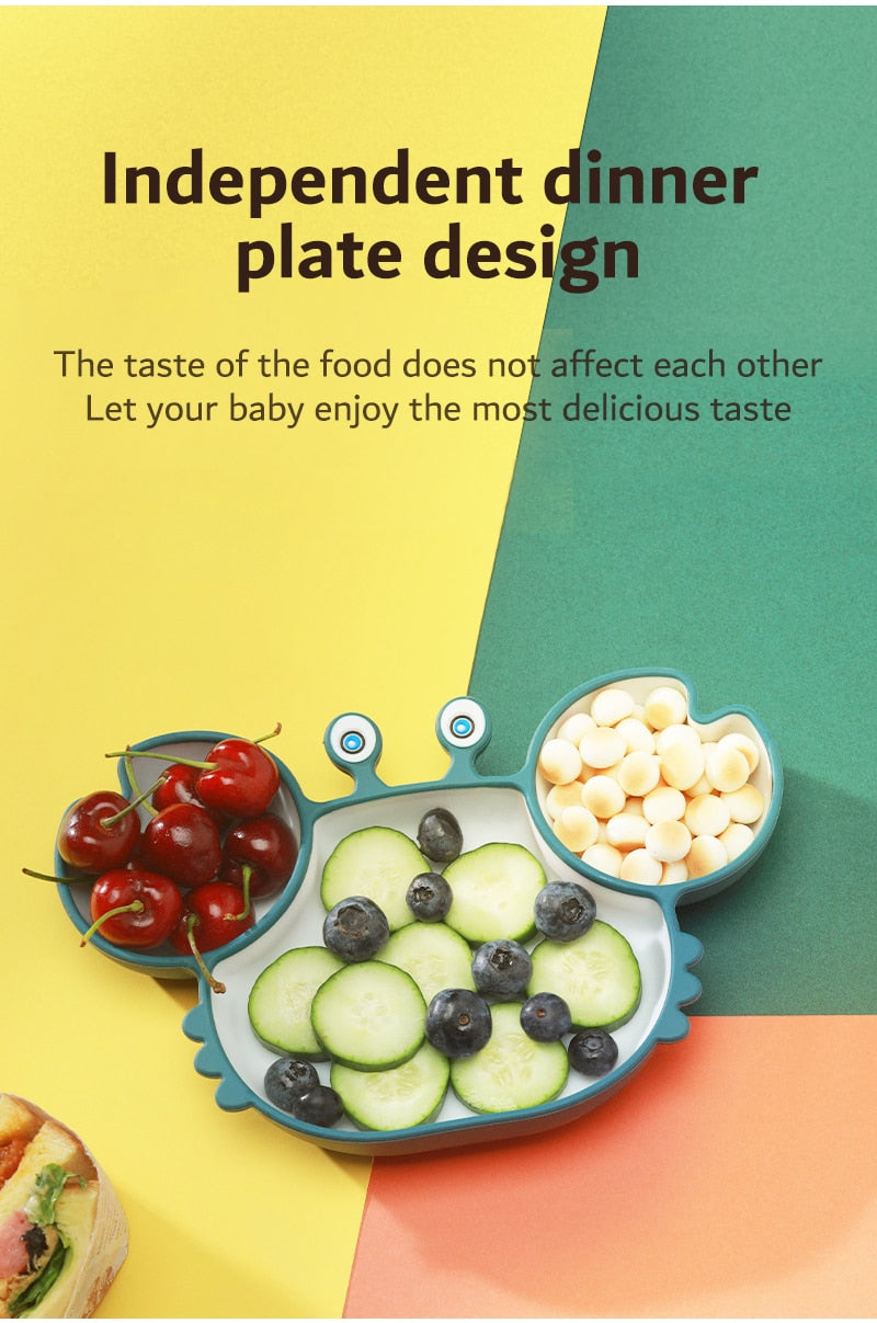 Non-Slip Suction Silicone Baby Bowls Plates Bento Tableware