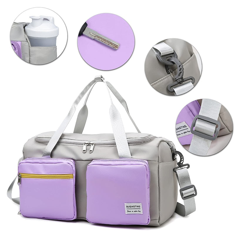 Sports Fitness Gym Bag Shoes Compartment Duffle Bags
