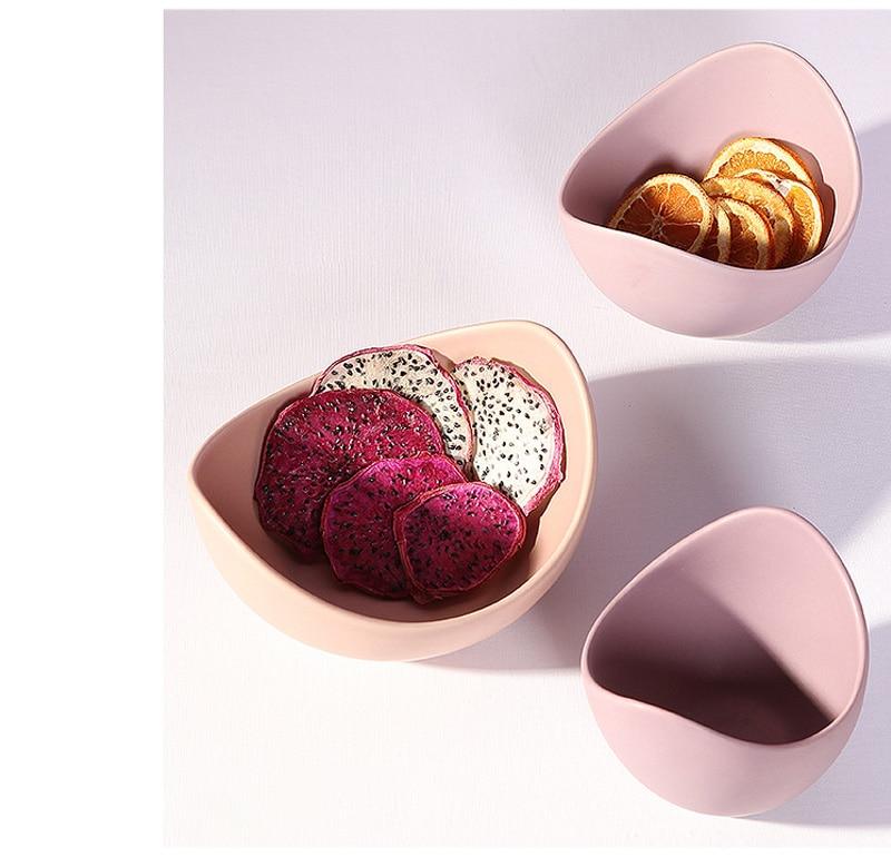 Pink Or Green Lotus Flower Design Ceramic Serving Bowls