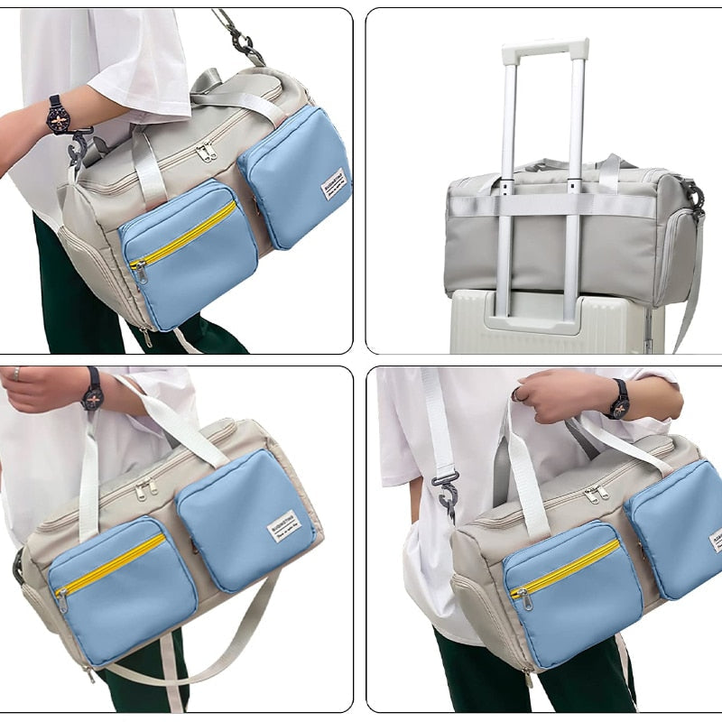 Sports Fitness Gym Bag Shoes Compartment Duffle Bags