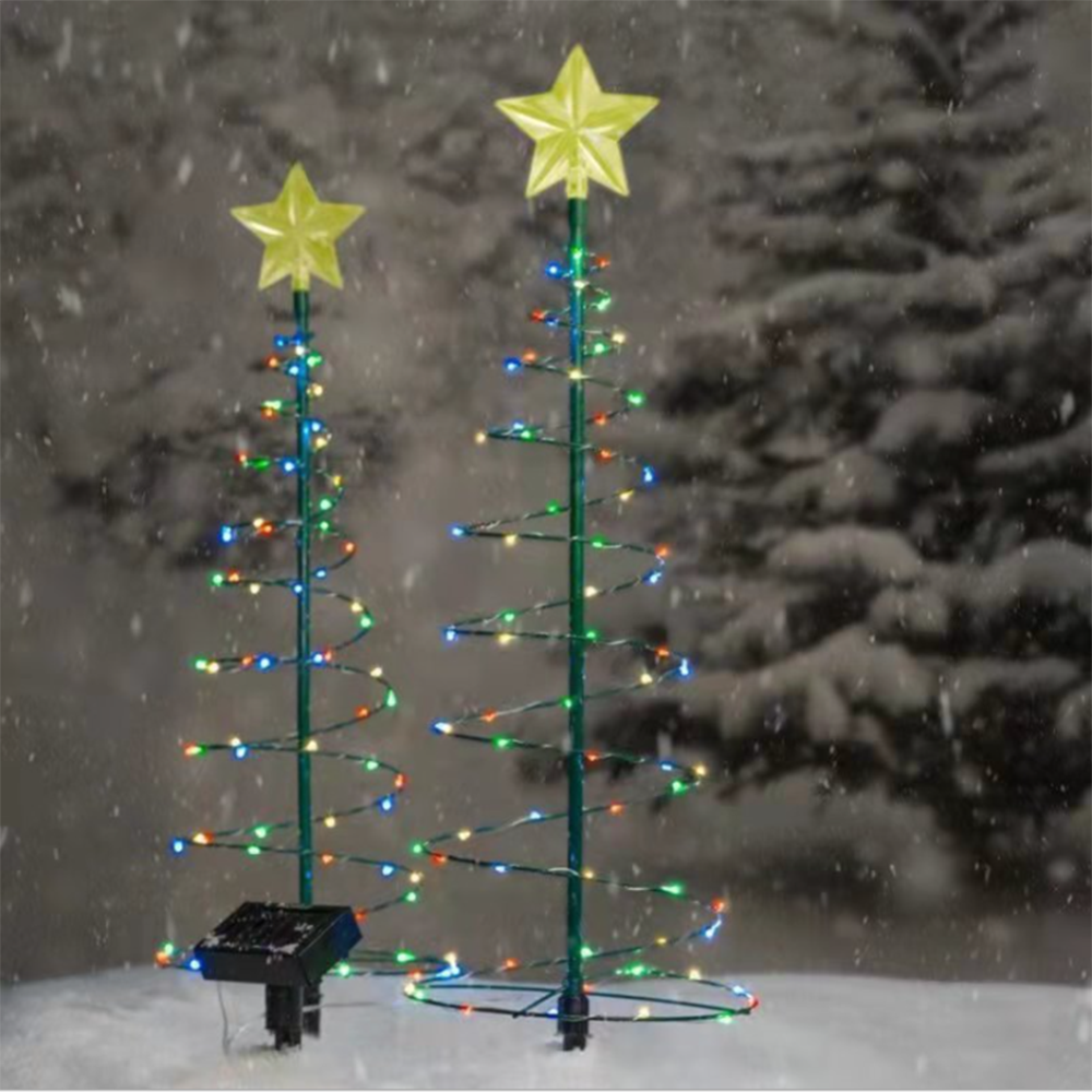 Solar Outdoor Christmas Tree Garden Lights Seasonal Decorations