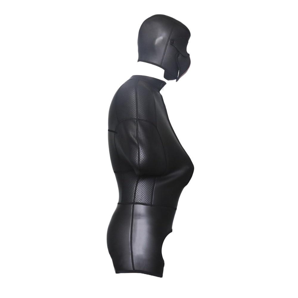 Black Sponge Bondage Set Bdsm Full Body Restraints Sensory Deprivation Hood