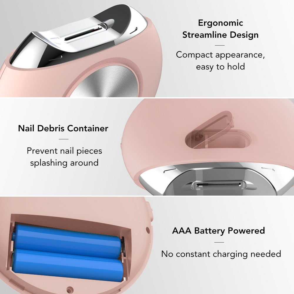 Electric Nail Clipper Adults Little One Automatic Trimmer Debris Container