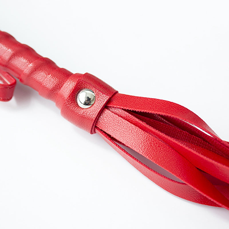 45Cm Black White Red Flogger Bdsm Impact Play Toy
