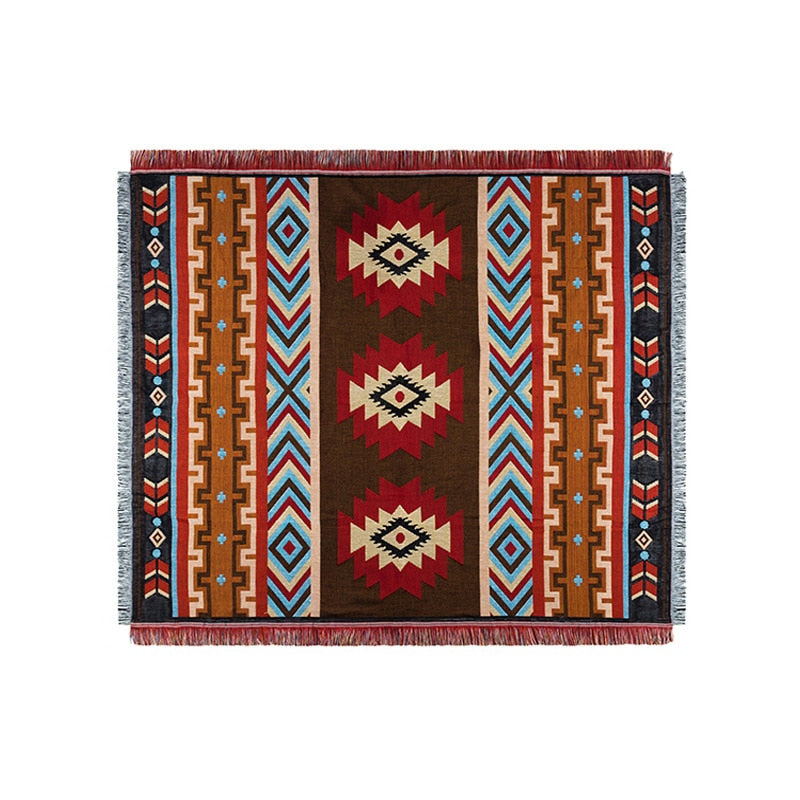 Boho Tribal Throw Blankets Picnic Rugs Bedroom Decor