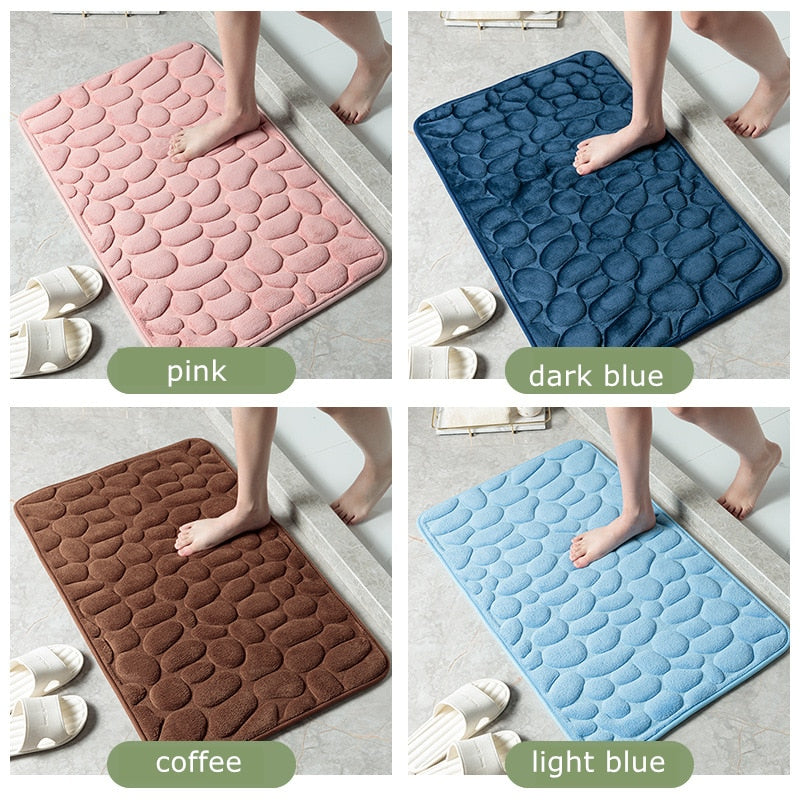 Comfortable Stone Design Rebound Memory Foam Bath Mat