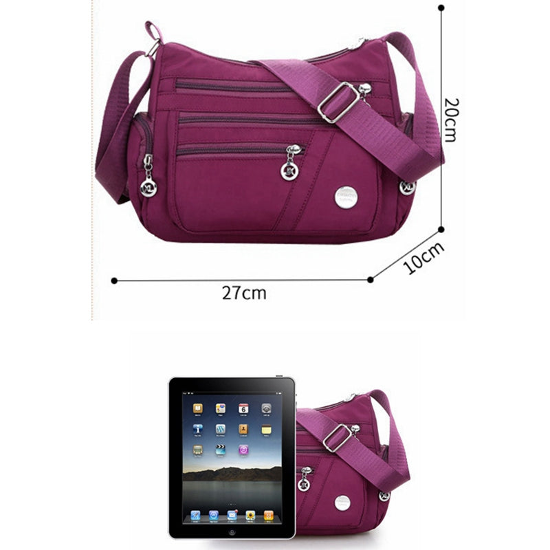 Shoulder Messenger Bag Women Crossbody Purse Nylon Waterproof Travel