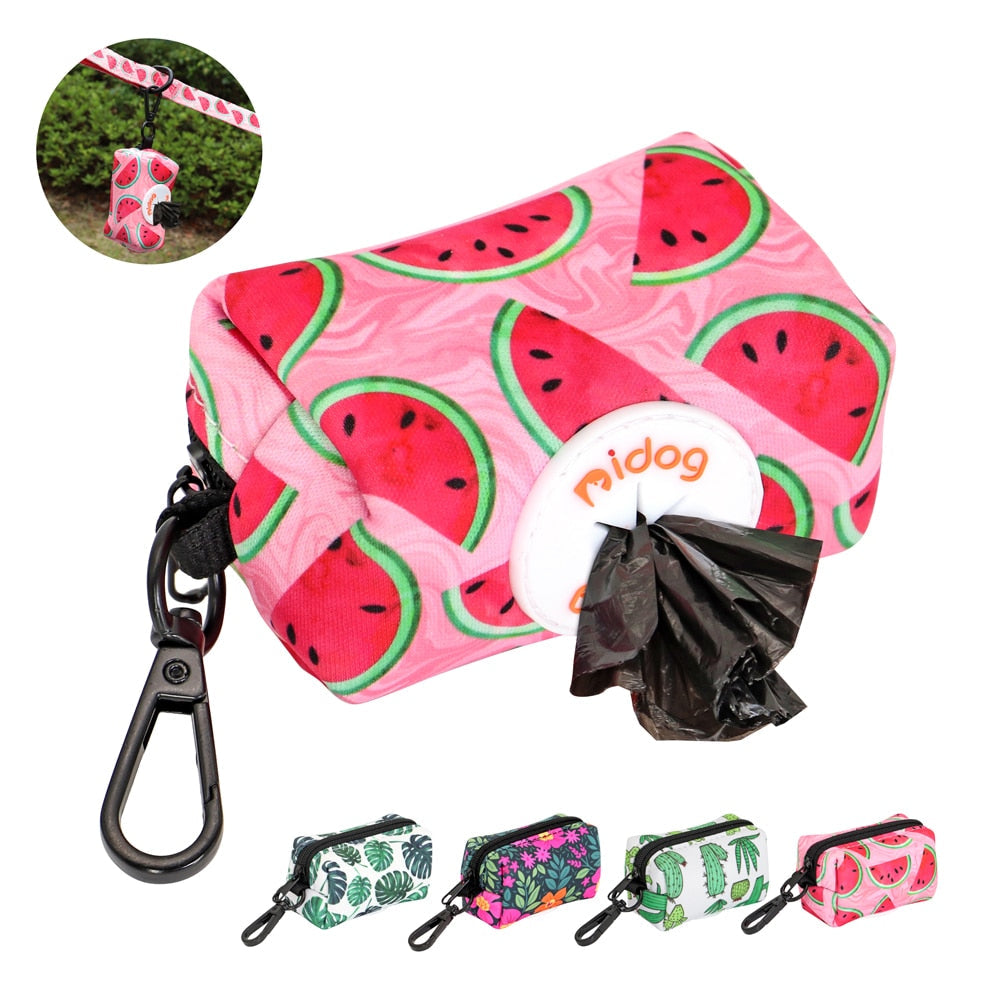 Colourful Printed Dog Poop Bag Holder Waste Bags Dispenser