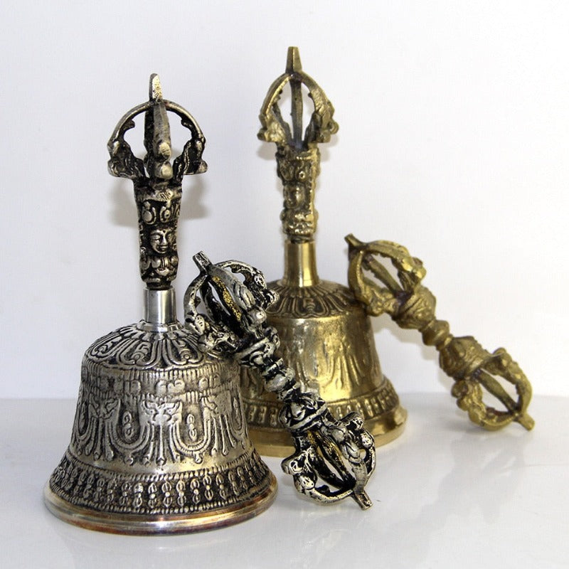 Brass Nepali Bell Home Decor Table Handicrafts Ideal For Puja Prayer