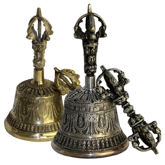 Brass Nepali Bell Home Decor Table Handicrafts Ideal For Puja Prayer