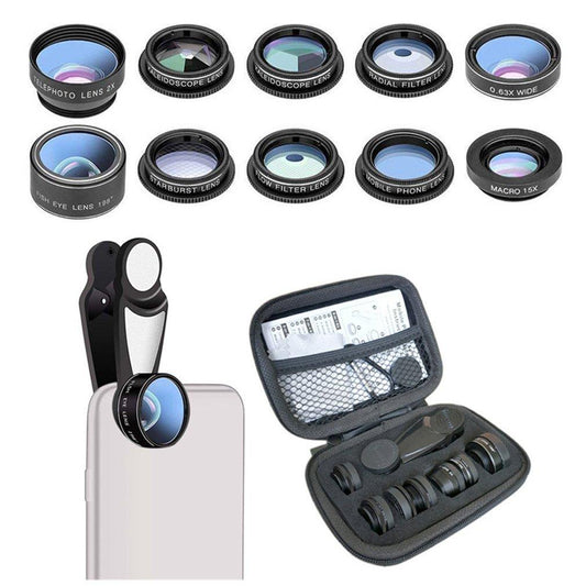 Camera Lenses 10 In Cell Phone Kit Wide Angle Macro