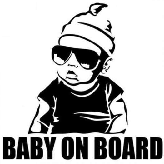Tinting Baby On Board Vehicle Decal Sticker White