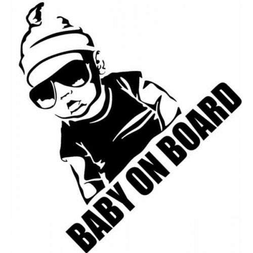 Tinting Baby On Board Vehicle Decal Sticker White