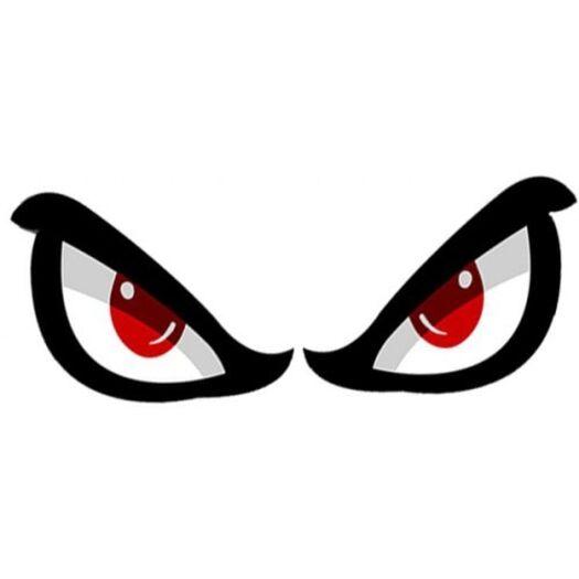 Tinting Car Body Shark Eyes Sticker Black
