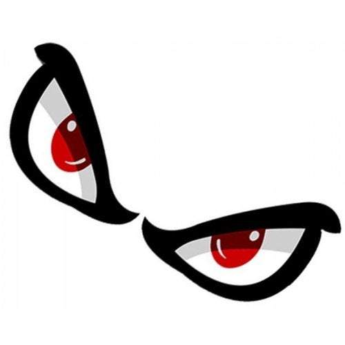Tinting Car Body Shark Eyes Sticker Black