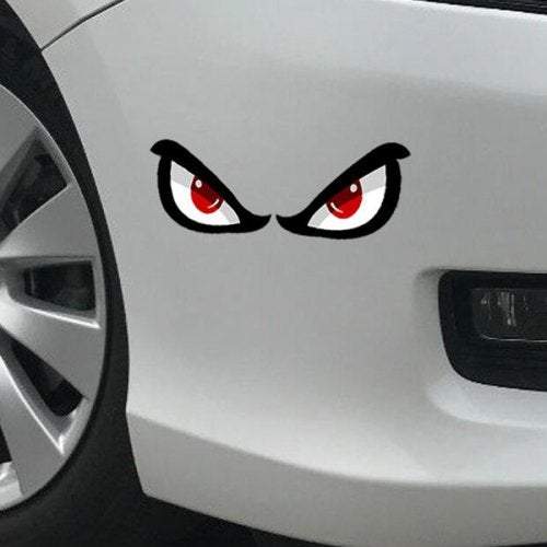 Tinting Car Body Shark Eyes Sticker Black