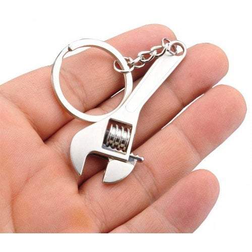 Necklaces Creative Mini Tool Model Wrench Key Chain Ring Silver