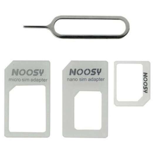 Sim Cards Accessories Noosy 4 In 1 Adapter Set White