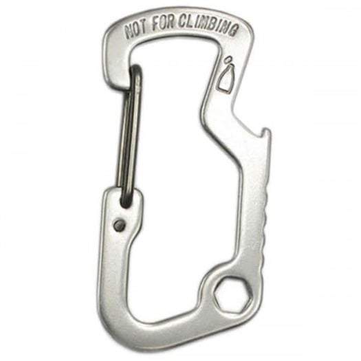 Carabiners Small Horn Shark Multi Function D Type Stainless Steel Silver