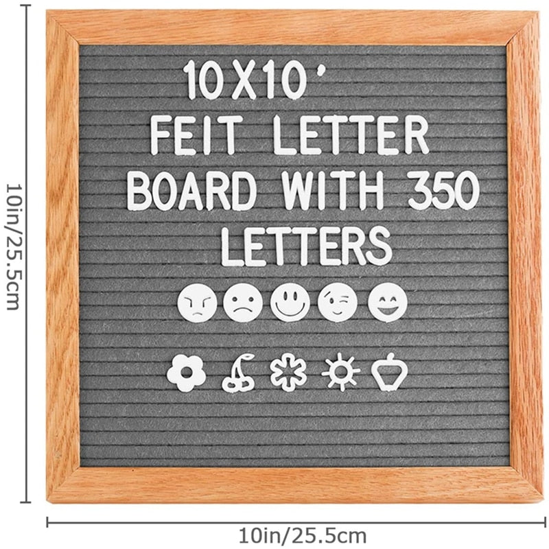 Felt Letterboard Wooden Frame Wall Message Cork Board Home Office Decor