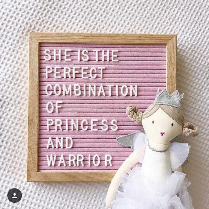 Felt Letterboard Wooden Frame Wall Message Cork Board Home Office Decor