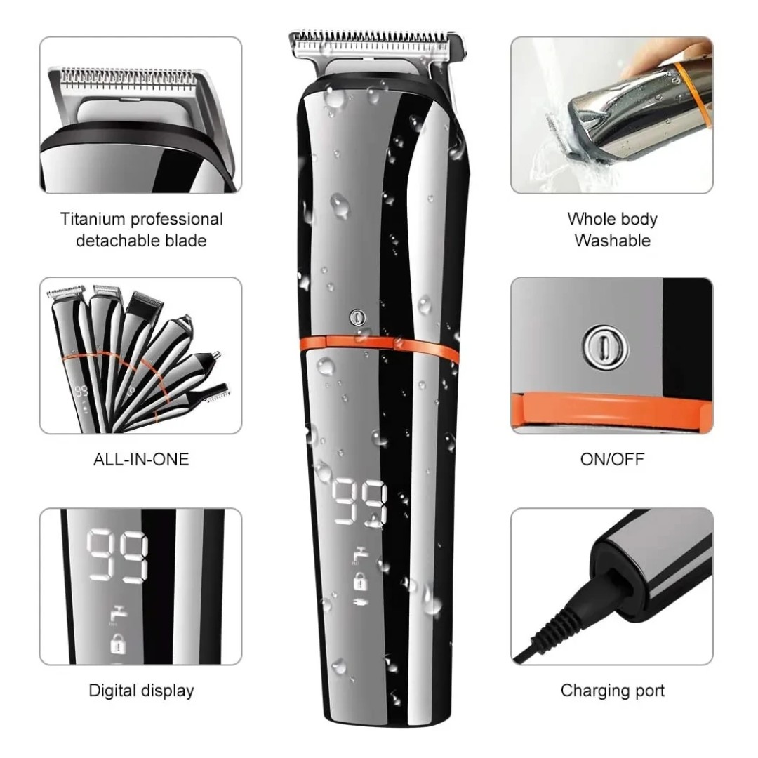 11In1 Multi Hair Trimmer Men Facial Beard Body Grooming Kits Electric Clipper Nose