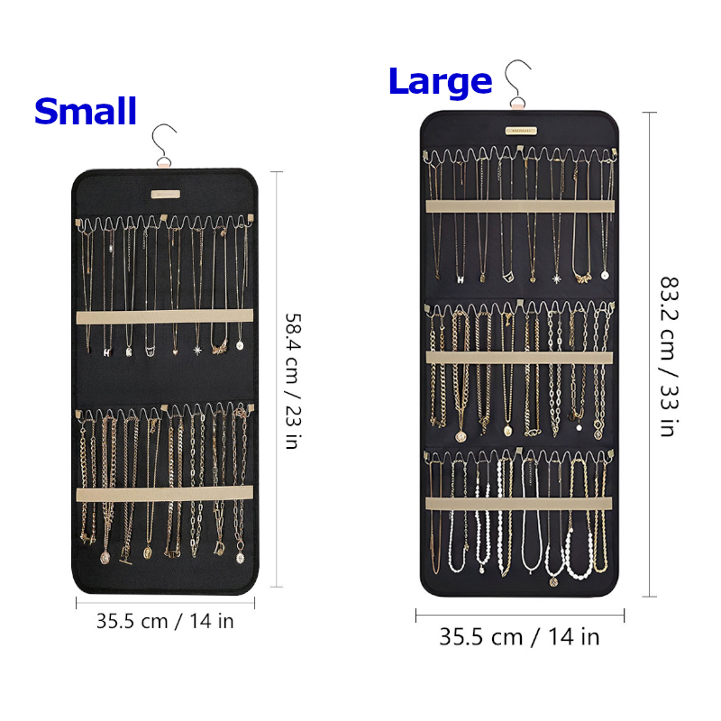 Veile Studios Hanging Antitangle Necklace Jewellery Organizer Pvc Metal Hooks 80 Characters