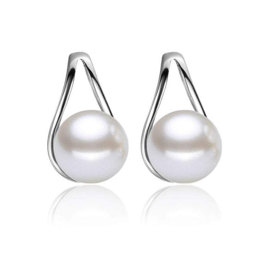 Veile Studios Happy Wish Earrings Stylish Sterling Silver Bridal Teardrop