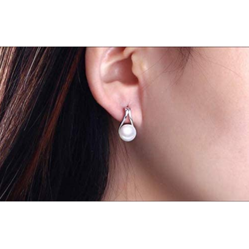 Veile Studios Happy Wish Earrings Stylish Sterling Silver Bridal Teardrop