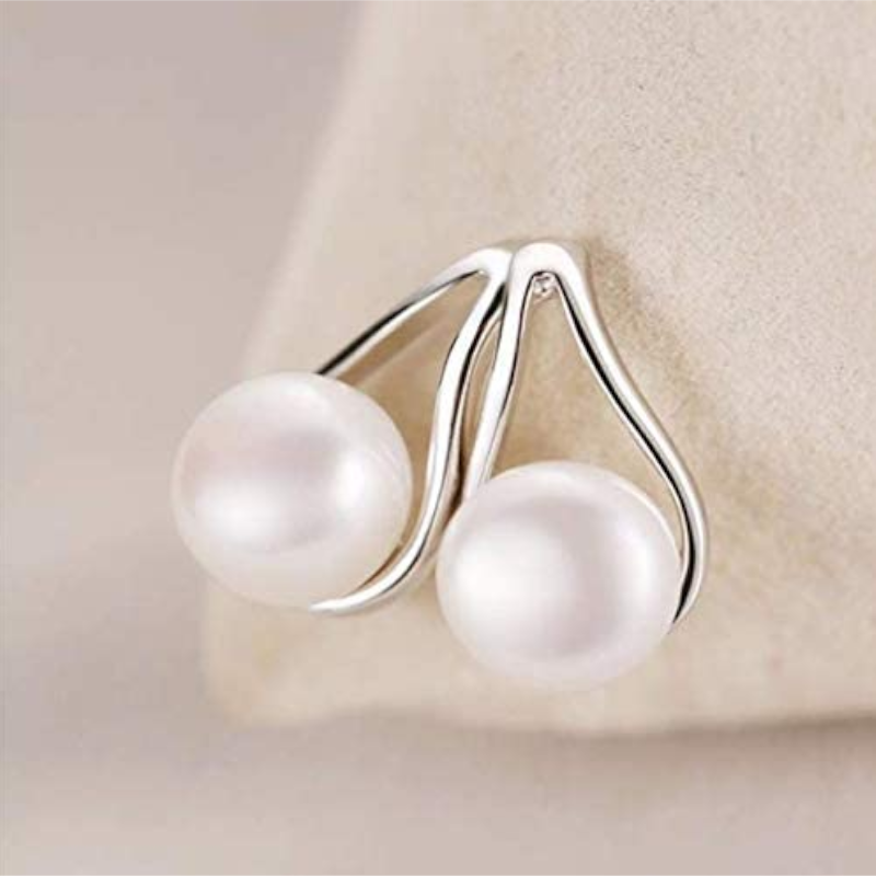 Veile Studios Happy Wish Earrings Stylish Sterling Silver Bridal Teardrop