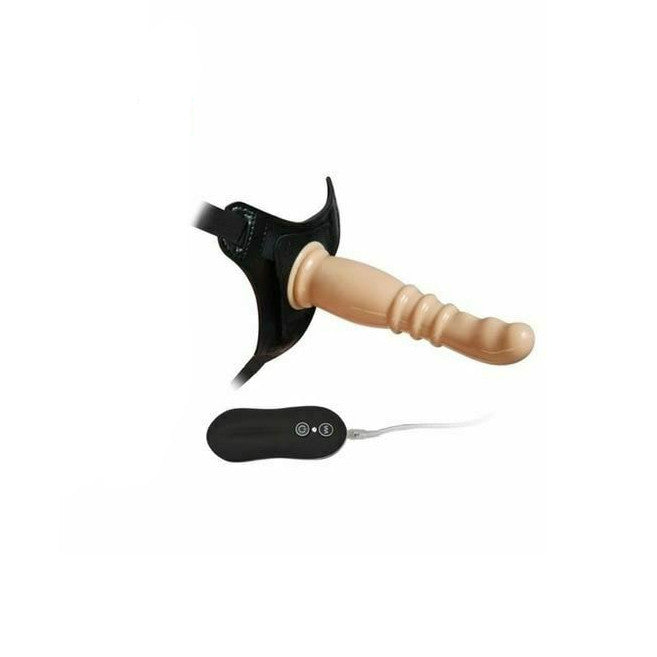 8 Inch Harness G Spot Vibrator Dildo Dong Strapon Belt Pegging Kit