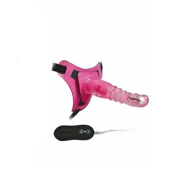 8 Inch Harness G Spot Vibrator Dildo Dong Strapon Belt Pegging Kit