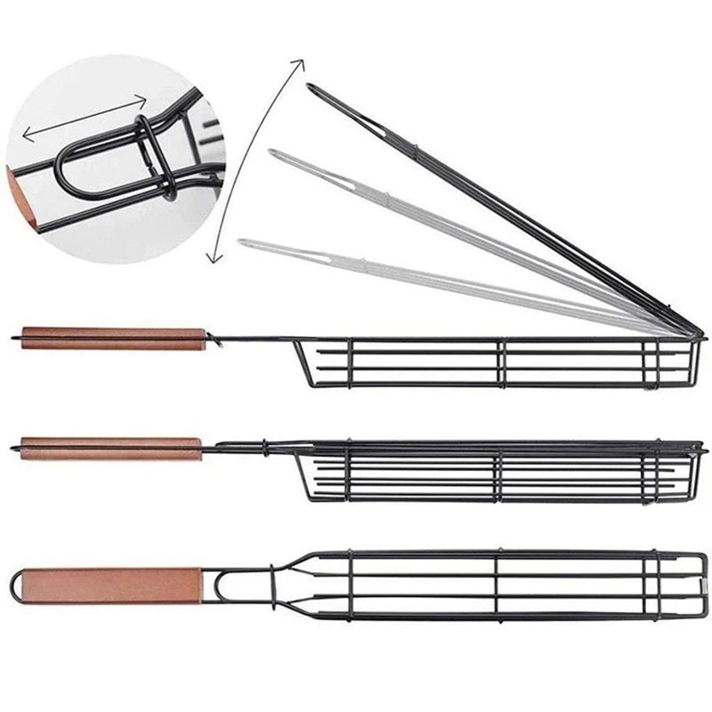 Pair Of Easy Kebab Bbq Grilling Baskets