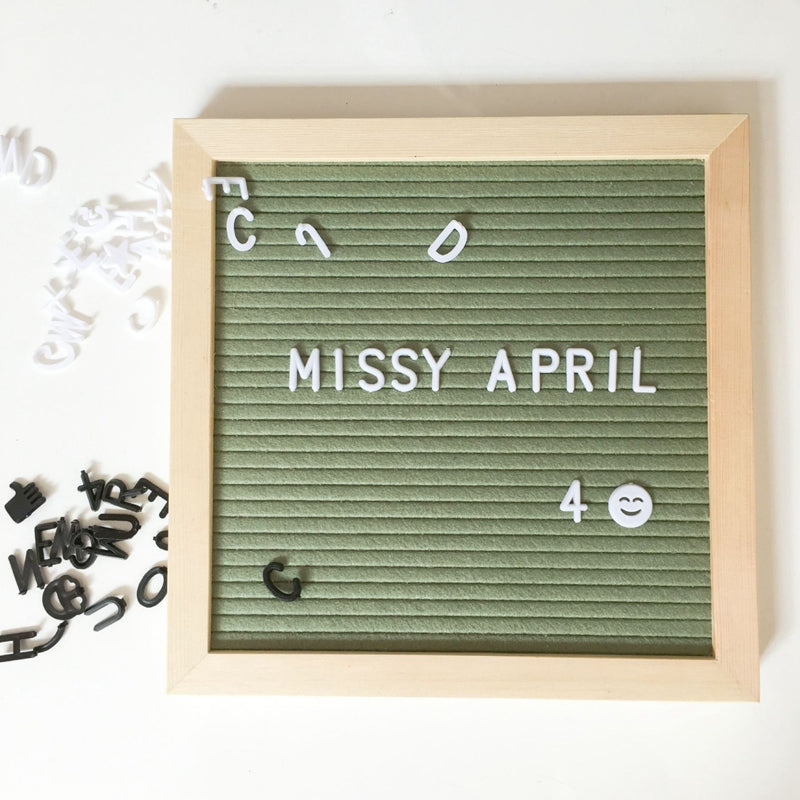 Felt Letterboard Wooden Frame Wall Message Cork Board Home Office Decor