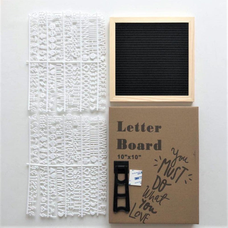 Felt Letterboard Wooden Frame Wall Message Cork Board Home Office Decor