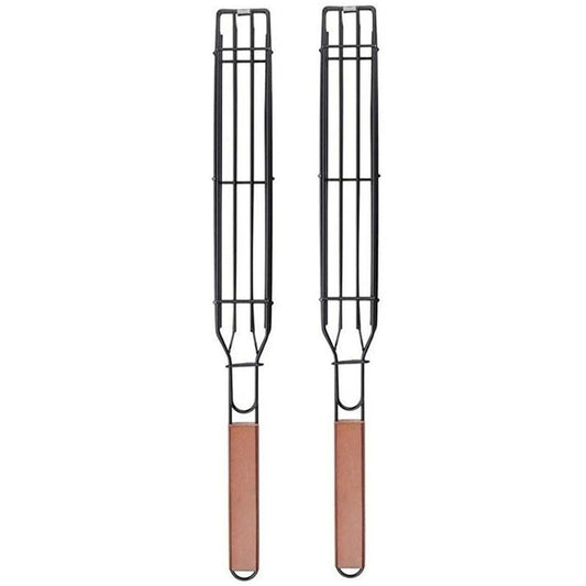 Pair Of Easy Kebab Bbq Grilling Baskets