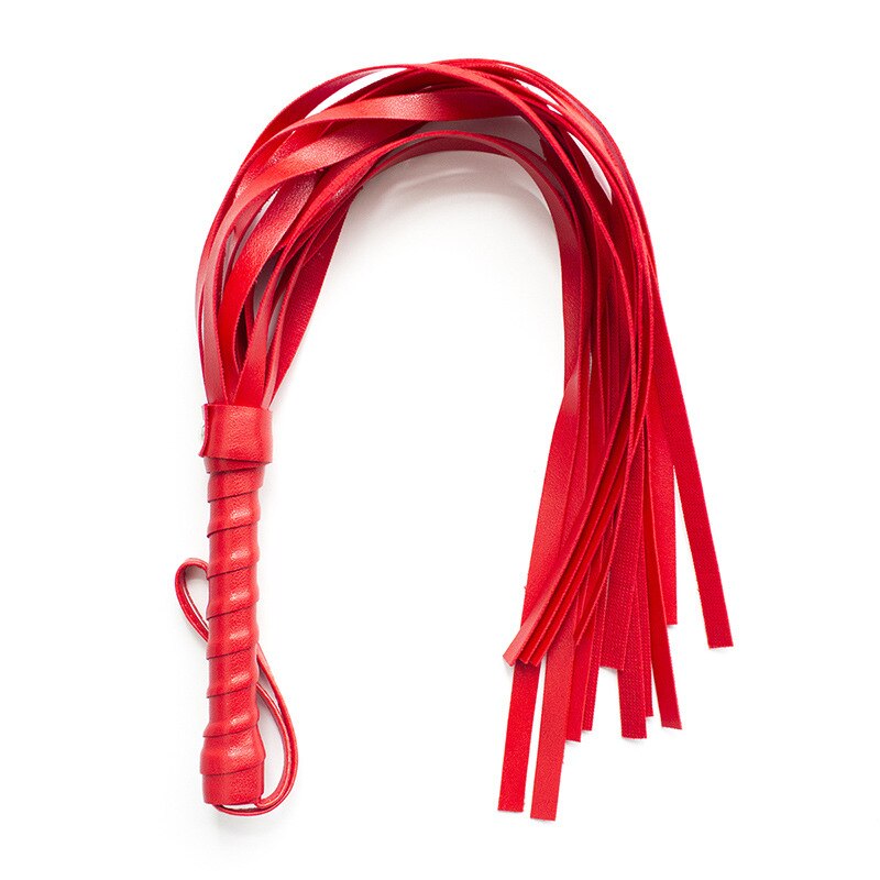 45Cm Black White Red Flogger Bdsm Impact Play Toy