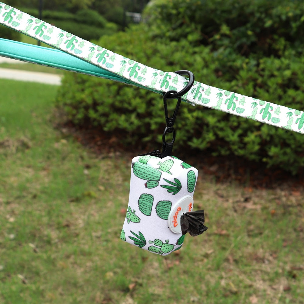 Colourful Printed Dog Poop Bag Holder Waste Bags Dispenser