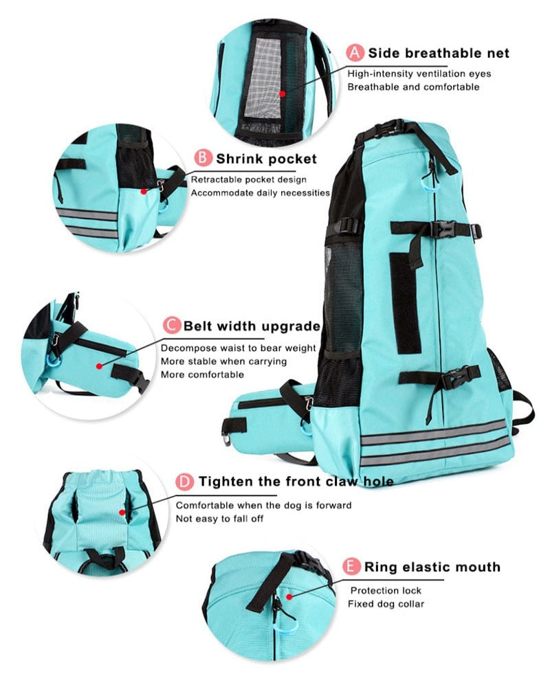 Outdoor Breathable Adjustable Pet Dog Carrier Backpack