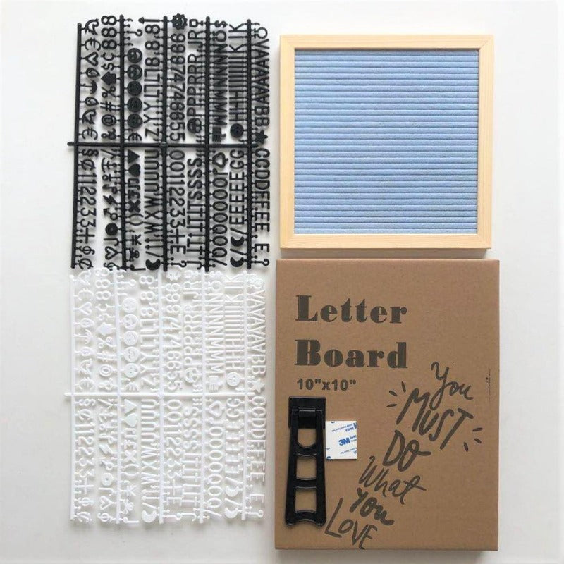 Felt Letterboard Wooden Frame Wall Message Cork Board Home Office Decor