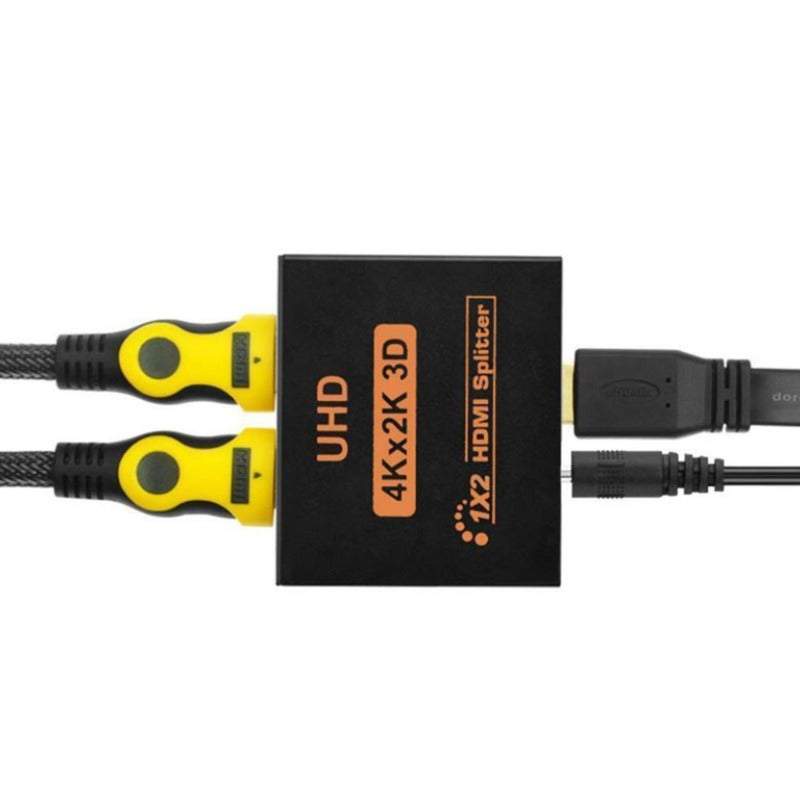 Wi Fi Extenders Antennas Hdmi Splitter 1 In 2 Out Dual Output Amplifier Switcher Hub Box Support 3D 4Kx2k Black