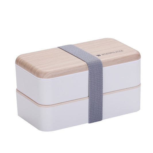 Bento Lunch Box Double Layer Container Utensil Chopstick Microwave Safe