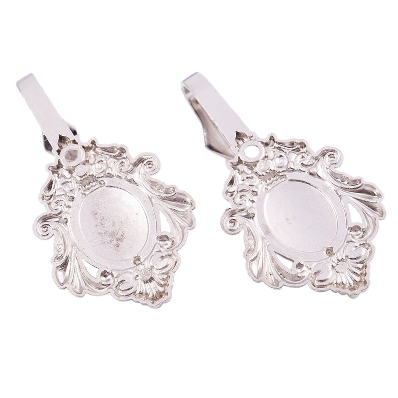 2Pcs/Set Alloy Drapery Curtain Wall Hook Tieback Rose Pattern Accessories
