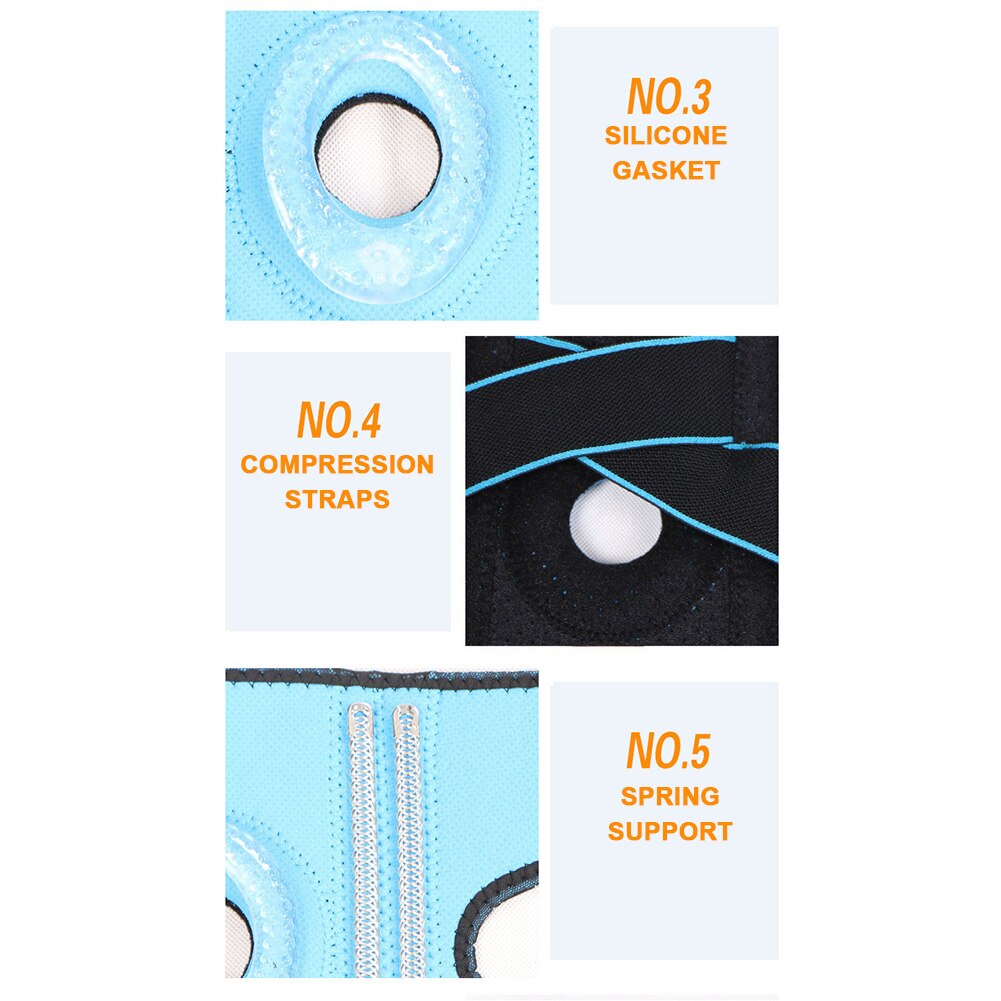 1 Sets of Hod Health & Home Knee Brace With Side Stabilizers Patella Gel Pads For Support