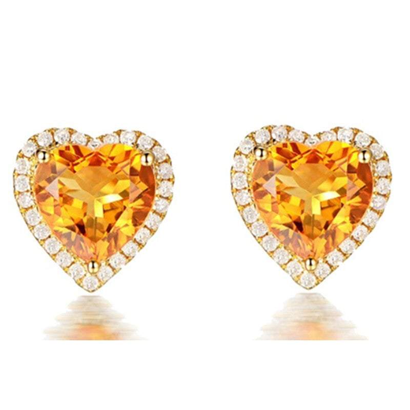 Veile Studios Heart Earrings In Cubic Zirconia