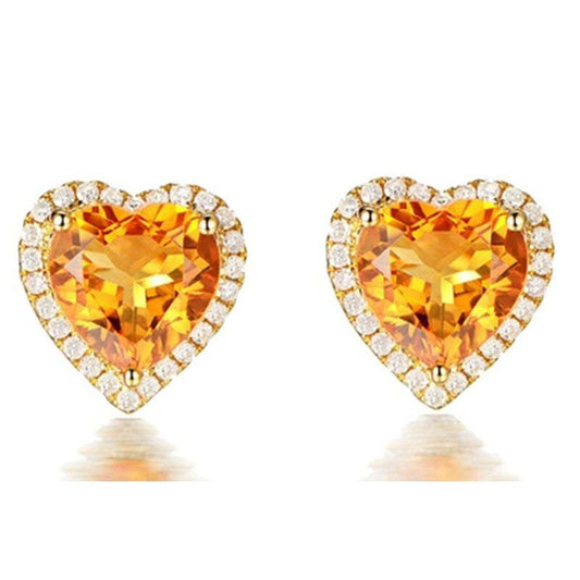Veile Studios Heart Earrings In Cubic Zirconia