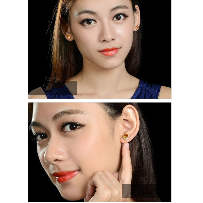 Veile Studios Heart Earrings In Cubic Zirconia