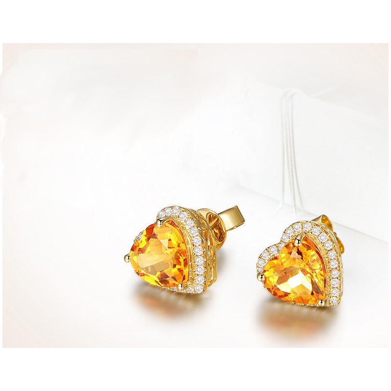 Veile Studios Heart Earrings In Cubic Zirconia